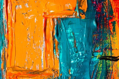 Teal and Orange Artwork
